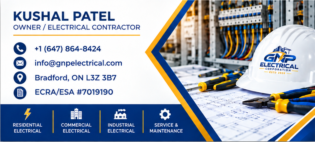 GNP Electrical Corporation business card